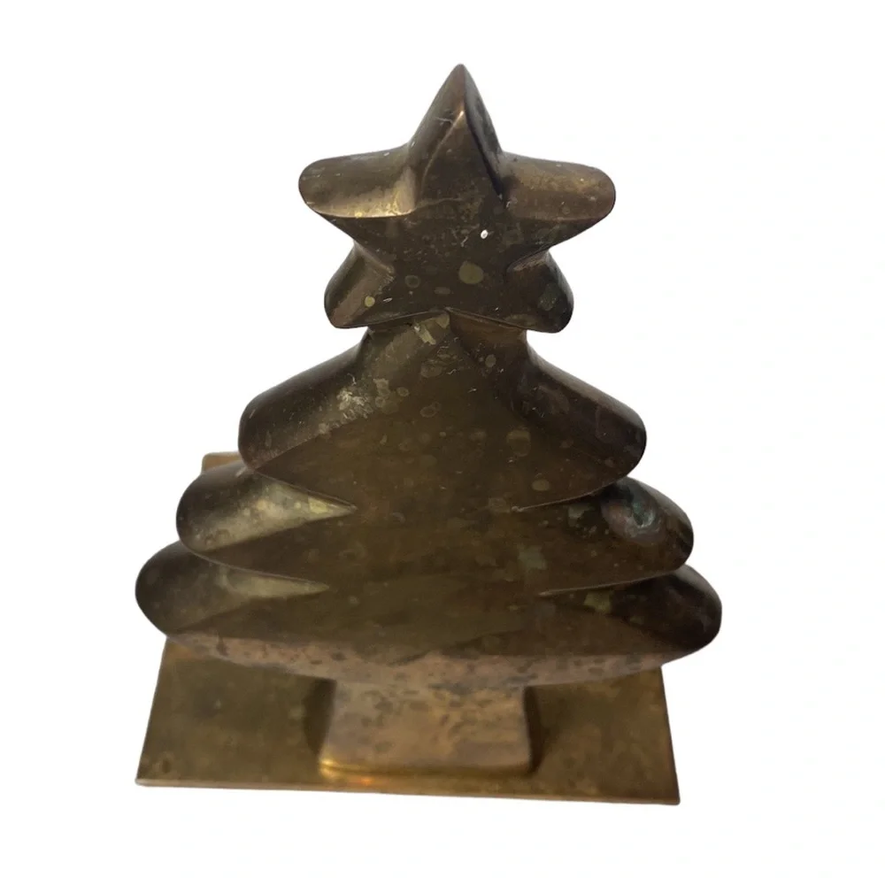 Solid Brass Christmas Tree Stocking Hanger Holder by Crate & Barrel